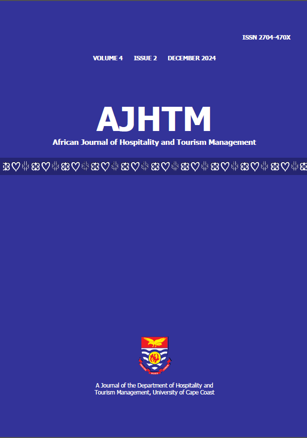 					View Vol. 4 No. 2 (2024): African Journal of Hospitality and Tourism Management
				